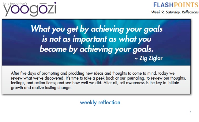 What you get by achieving your goals is not as important as what you become by achieving your goals. Zig Ziglar.