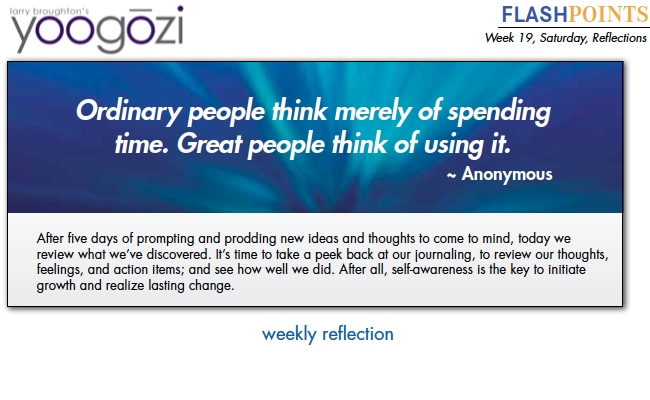 Ordinary people think merely of spending time. Great people think of using it.