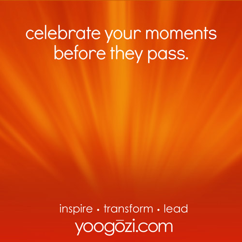 celebrate your moments before they pass.