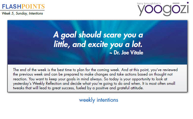 A goal should scare you a little, and excite you a lot. ~ Dr. Joe Vitale