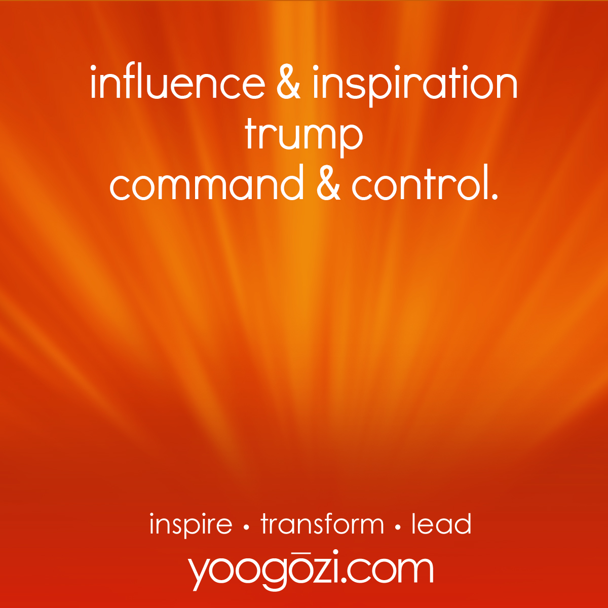 influence & inspiration, trump command & control.